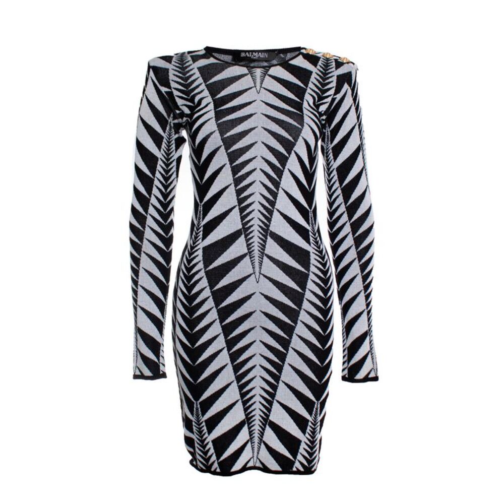 Balmain Stretch dress with graphic print